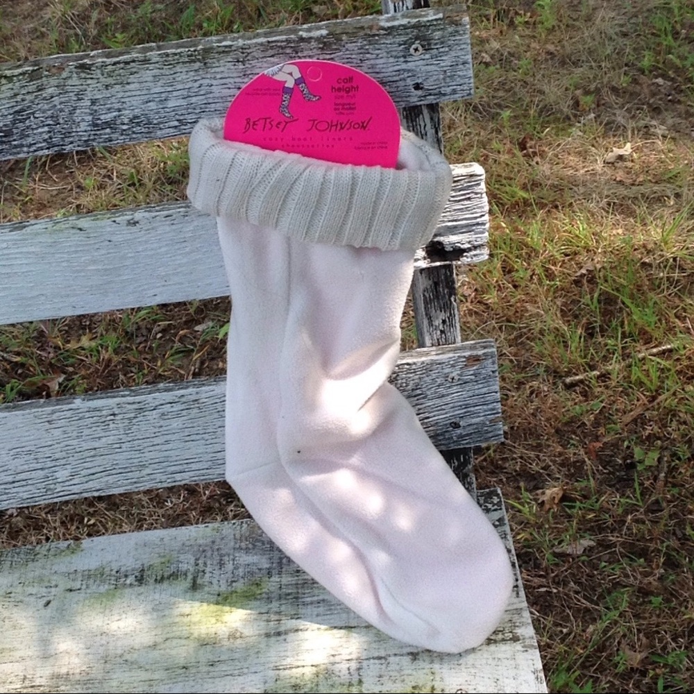 BETSEY JOHNSON WOMENS FLEECE BOOT INSERT SZ M/L